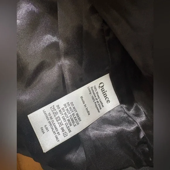 NWT! Quince | 100% Washed Leather Biker Jacket | Black | Small - Picture 10 of 10